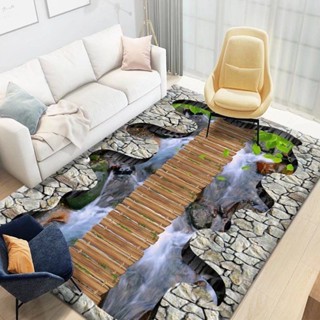 地墊 地毯 北歐地毯 水晶絨地毯 遊戲地毯 簡約地毯 客廳地毯 沙發地毯簡約3D印花地毯地墊可水洗客廳臥室沙發墊飄窗墊床