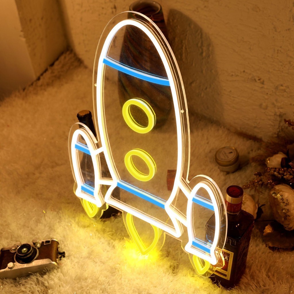 客製霓虹燈髮光字定製燈帶led廣告牌酒吧裝飾墻字母logo網紅造型