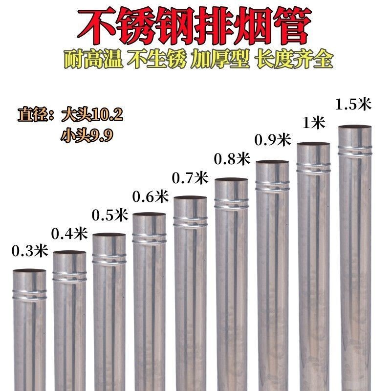 附發票🔥煙囪延長 加厚304不銹鋼煙囪排煙管煙筒家用取暖爐柴火爐鍋爐壁爐煙囪土灶