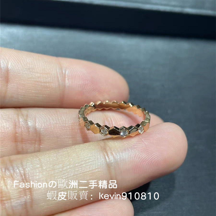 正品現貨 Chaumet 尚美巴黎BEE MY LOVE系列 18K玫瑰金鑽石戒指 女生戒指