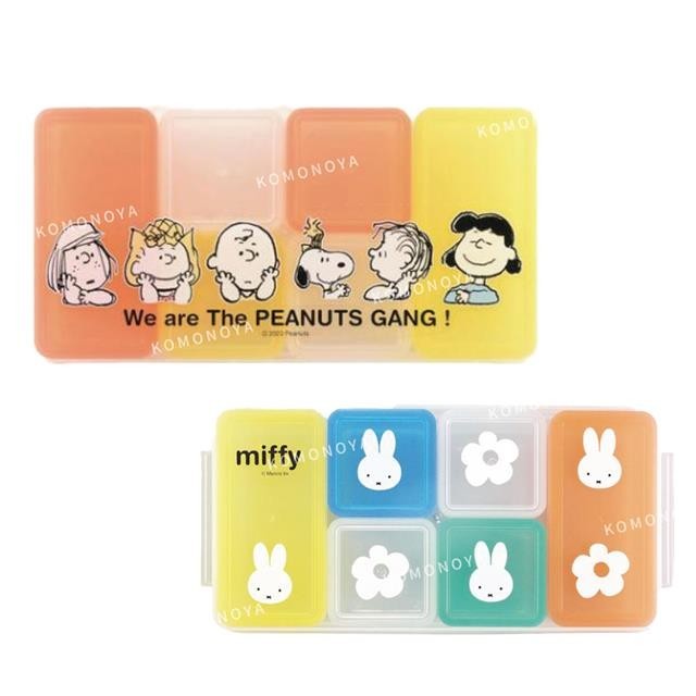【現貨】小禮堂 透明六格食物保鮮盒 (角色款) 史努比 Miffy