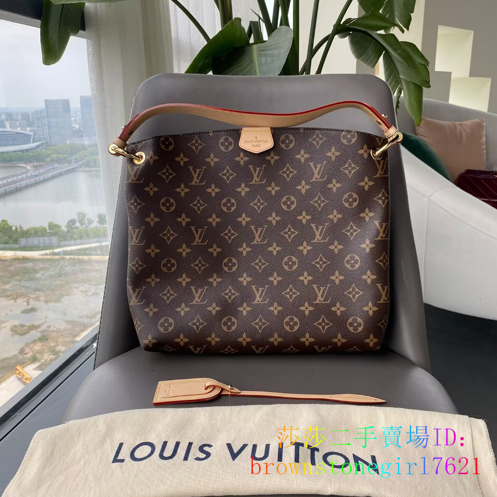 二手現貨 LV 路易威登 GRACEFUL 經典老花 托特包 手提包 單肩包 購物袋 M43700 M43704 女款