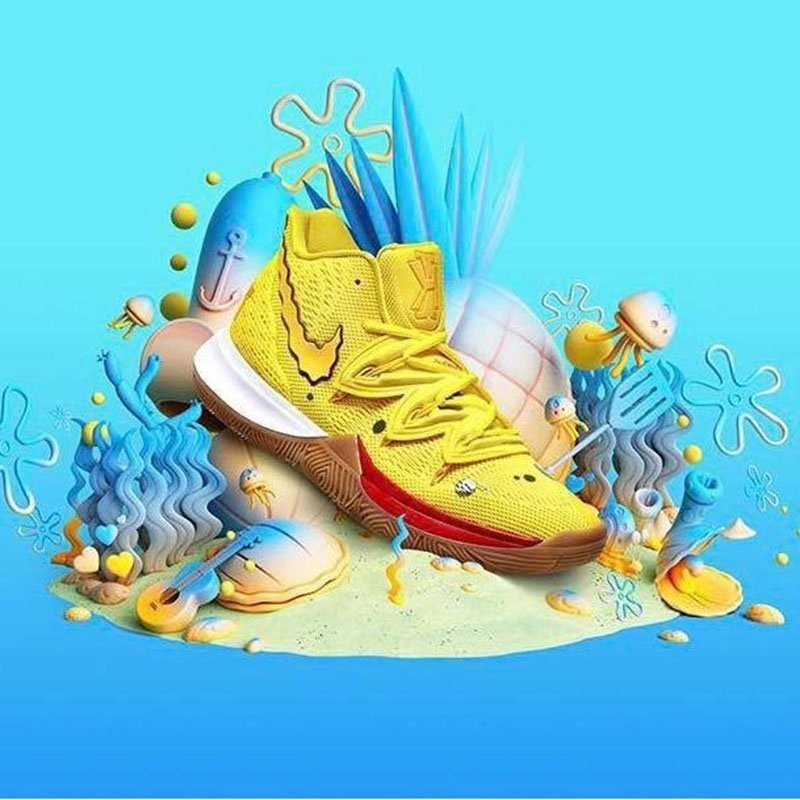 現貨 Nike Kyrie 5 Sbsp Ep Spongebob Cj6950-700 海綿寶寶 男女款 中小童 籃球