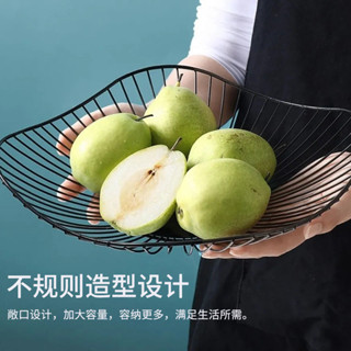 北歐風 輕奢水果盤 水果盤 水果籃 零食盤 零食籃 果盤 果盆 新款瀝水果籃網紅客廳鐵藝零食收納籃歐式水果盤子創意時