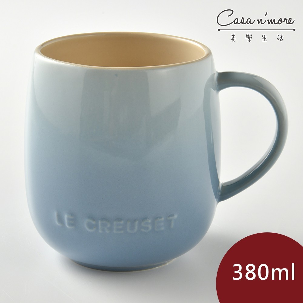 Le Creuset 蛋蛋馬克杯 茶杯 陶瓷杯 380ml 海岸藍