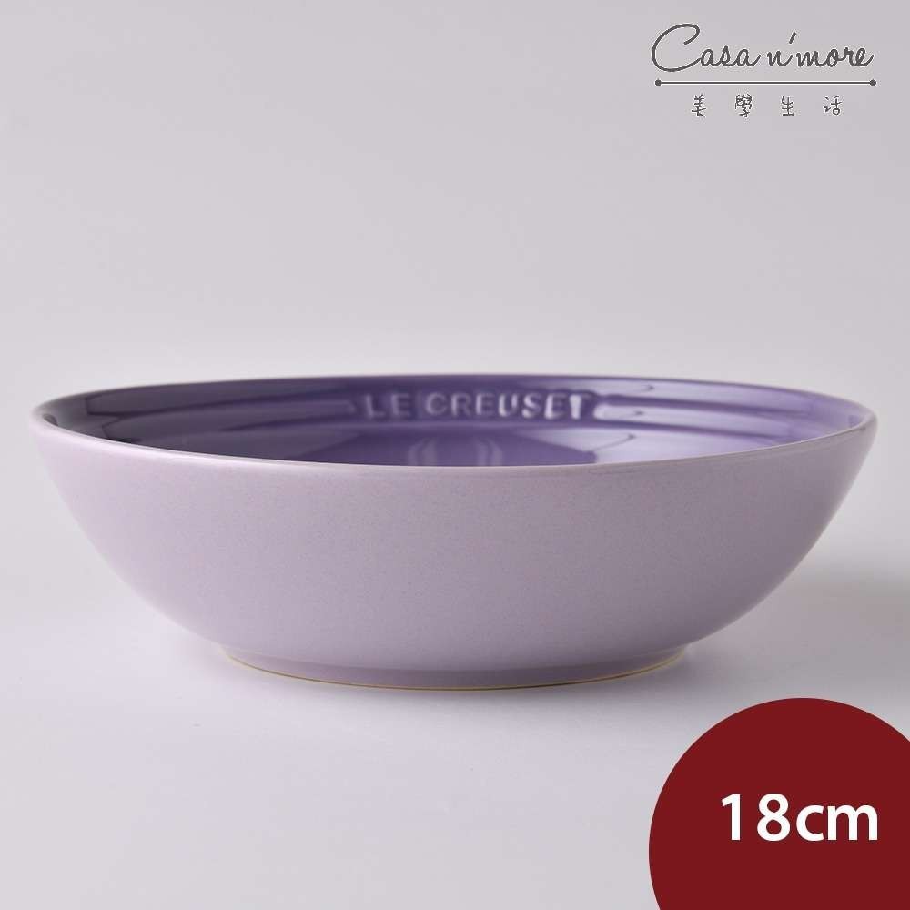 Le Creuset  陶瓷麥片碗 陶瓷碗沙拉碗 料理碗 18cm 藍鈴紫  [美學生活]