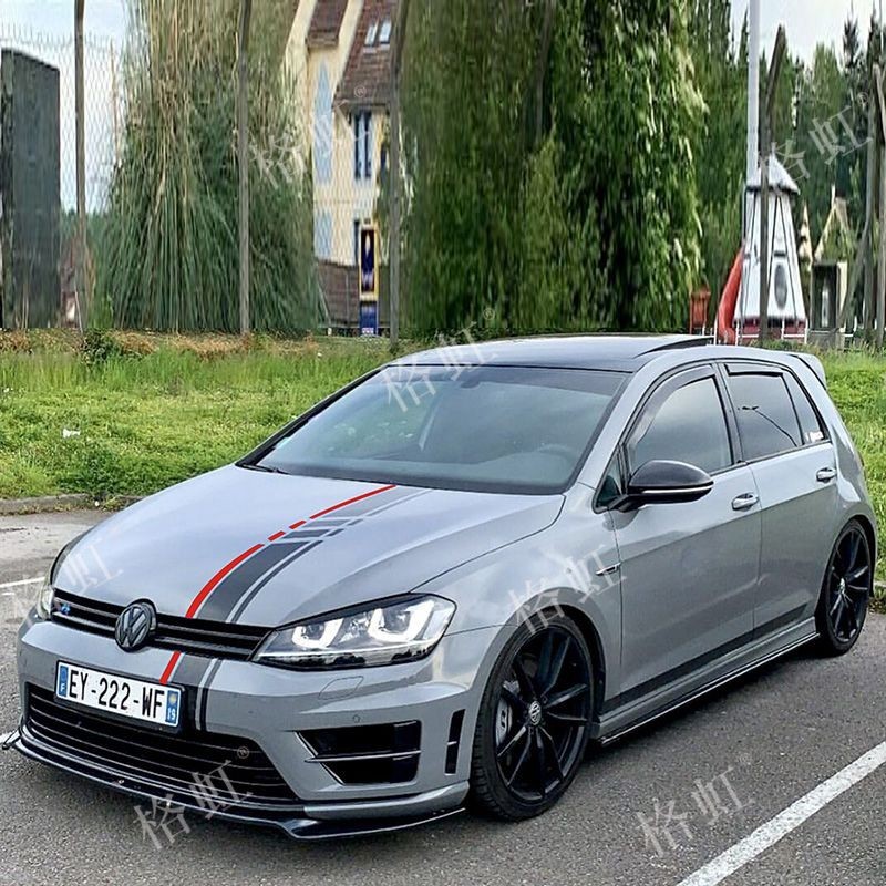 【GOLF專用】福斯 GTI R 適用於VW高爾夫7汽車拉花POLO尚酷GTI引擎蓋側裙邊改裝車身貼紙裝飾 改裝