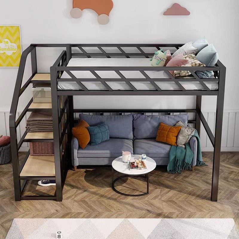 🌟熱銷新款🌟 床組床架 多功能鐵架床 簡約鐵藝小戶型上下床家用高低床省空間雙層兒童大人上下鐵架床高架床 單人床架 小