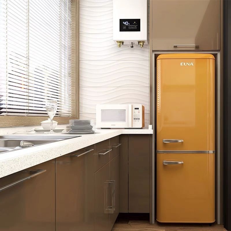 【商家補貼 全款咨詢客服】優諾BCD-150R 復古冰箱兩門小冰箱 家用冷藏冷凍小型雙門彩色網紅