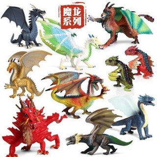 🧨臺灣出貨🧨模擬恐龍模型遠古神話傳說魔獸龍神龍鳳兒童塑膠玩具動物擺件