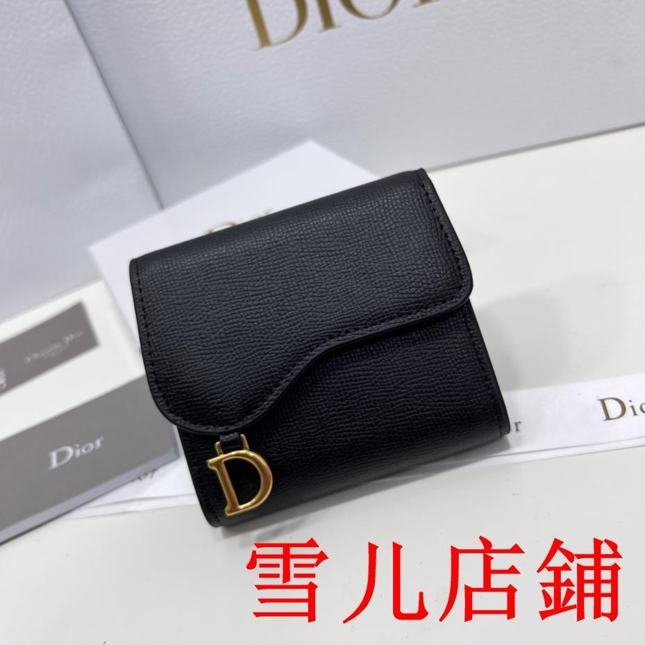 雪儿二手/精品Dior/迪奧 短夾 零錢夾 皮夾 錢包 錢夾 卡夾 頭層牛皮 女士皮夾