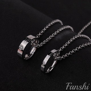 Fanshi｜鈦鋼項鍊｜ins情侶項鍊一對免費刻字個性潮男飾品戒指項鍊 男生項鍊 古巴項鍊 項鍊男 吊墜 不褪色 項鏈