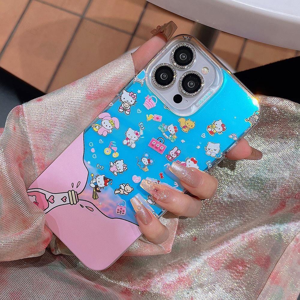 熱賣︱哆啦夢 Doraemon Kitty 彩色 Aurora 手機殼適用於 iPhone 15 Pro Max 15