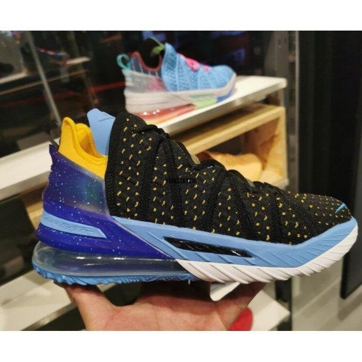 現貨 Nike LeBron 18 "Minneapolis Lakers" 黑藍黃 CQ9283-006潮鞋