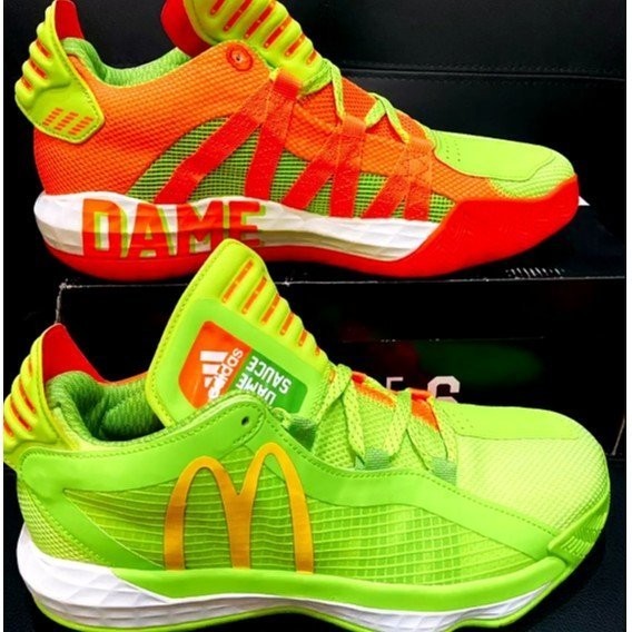 Adidas X MCDONALD'S DAME 6 麥當勞 聯名系列 FX3334糖醋醬 籃球 慢跑鞋