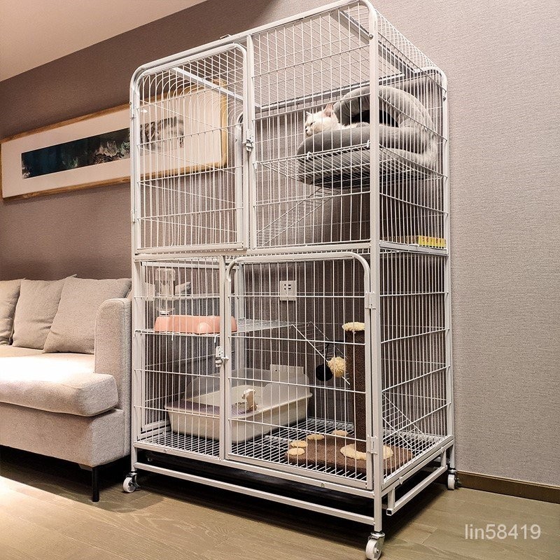 貓籠子 傢用自由籠子 空間貓厠所一體 室內貓捨 貓咪城堡 貓咪貓窩 貓屋別墅