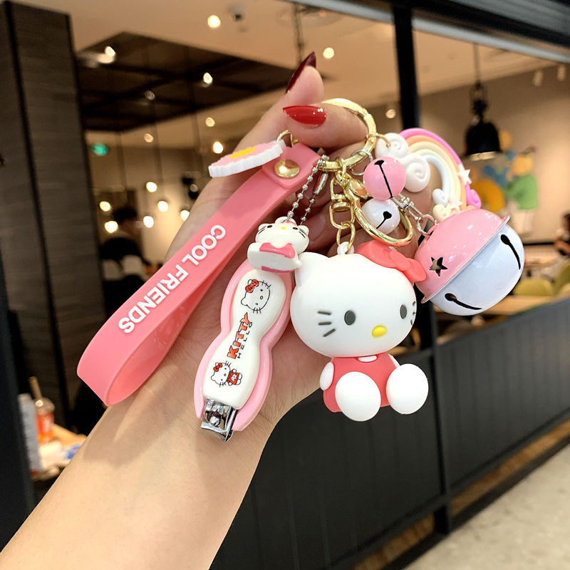 🎀爆款新品🎀KT貓鑰匙扣掛件女韓國創意可愛網紅汽車鑰匙鏈卡通男女情侶包掛件