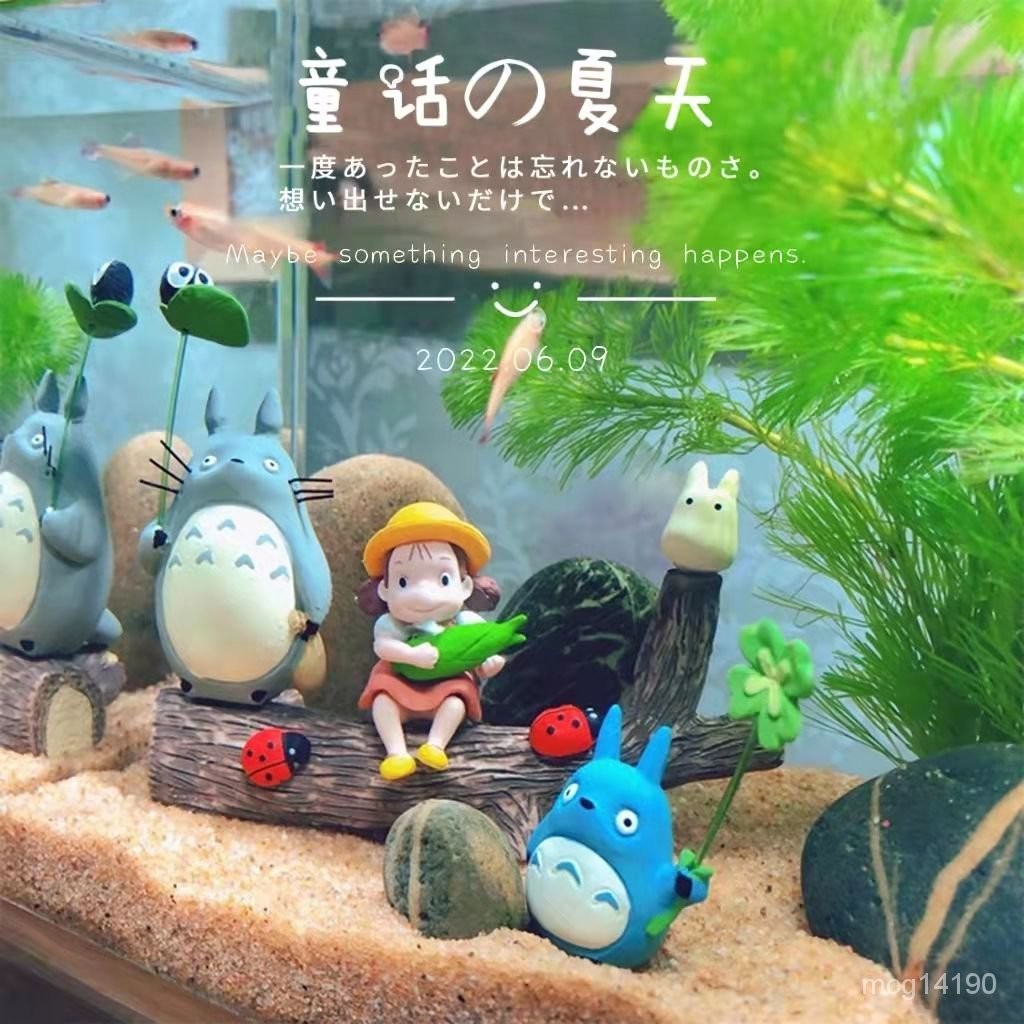 ✨新品+限時特賣✨魚缸波妞造景趣味卡通擺件水族箱懸崖上的金魚姬公主創意佈景裝飾【kiana優選】