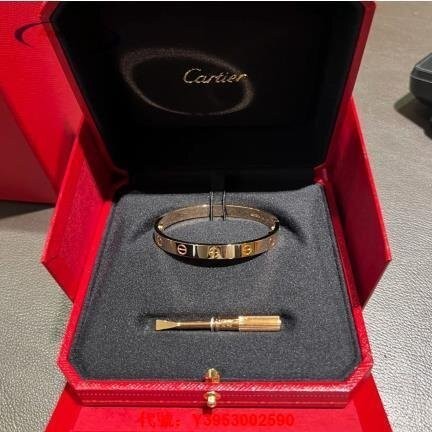 二手精品 Cartier 卡地亞 LOVE系列 18K玫瑰金色 寬版 無鑽款 女生 手鐲 手環 B6067417