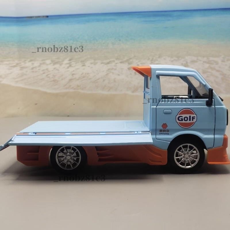 優品🚐合金模型車 1：24 貨車模型 海灣版 聲光回力車 改裝車模型 小貨車模型 小平板車 小貨車玩具 汽車模型 桌