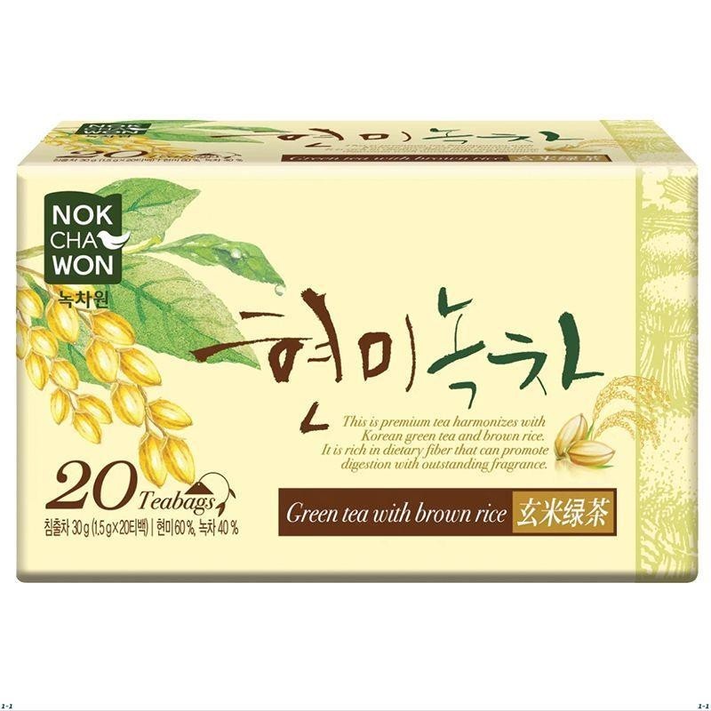 尋味🍭韓國進口NOKCHA零食WON綠茶園袋泡玄米綠茶下午茶飲料獨立養生茶包零食