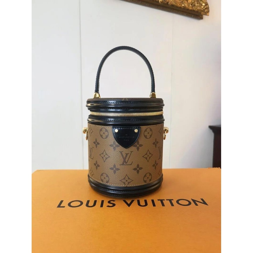 二手精品 Louis Vuitton 路易威登 LV Cannes 老花 水桶包 單肩包 斜挎包 圓筒包 M43986