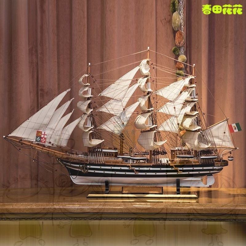 ⚓帆船模型 船模 手工木質帆船 模型擺件 客廳 辦公室 一帆風順 工藝船 仿真裝飾 船 漁船 烏篷船 大型船模 飾品禮品