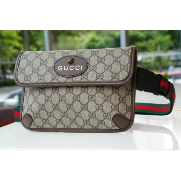 二手現貨 Gucci 493930 GG Supreme belt bag 虎頭腰包 現貨