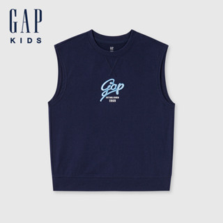 Gap 男童裝 Logo純棉圓領背心-海軍藍(466266)