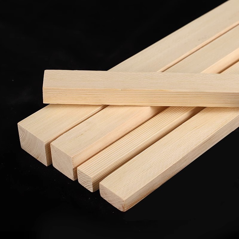 松木條定製實木材料DIY手工原木板材龍骨立柱隔斷拋光木方長條板