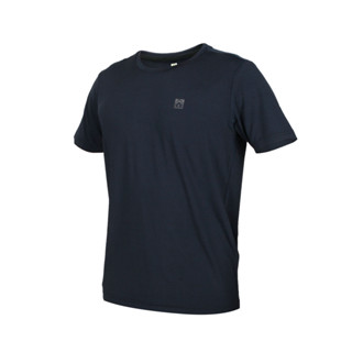 FIRESTAR 男彈性圓領短袖T恤(吸濕排汗 反光 慢跑 路跑 運動上衣 條紋墨藍黑