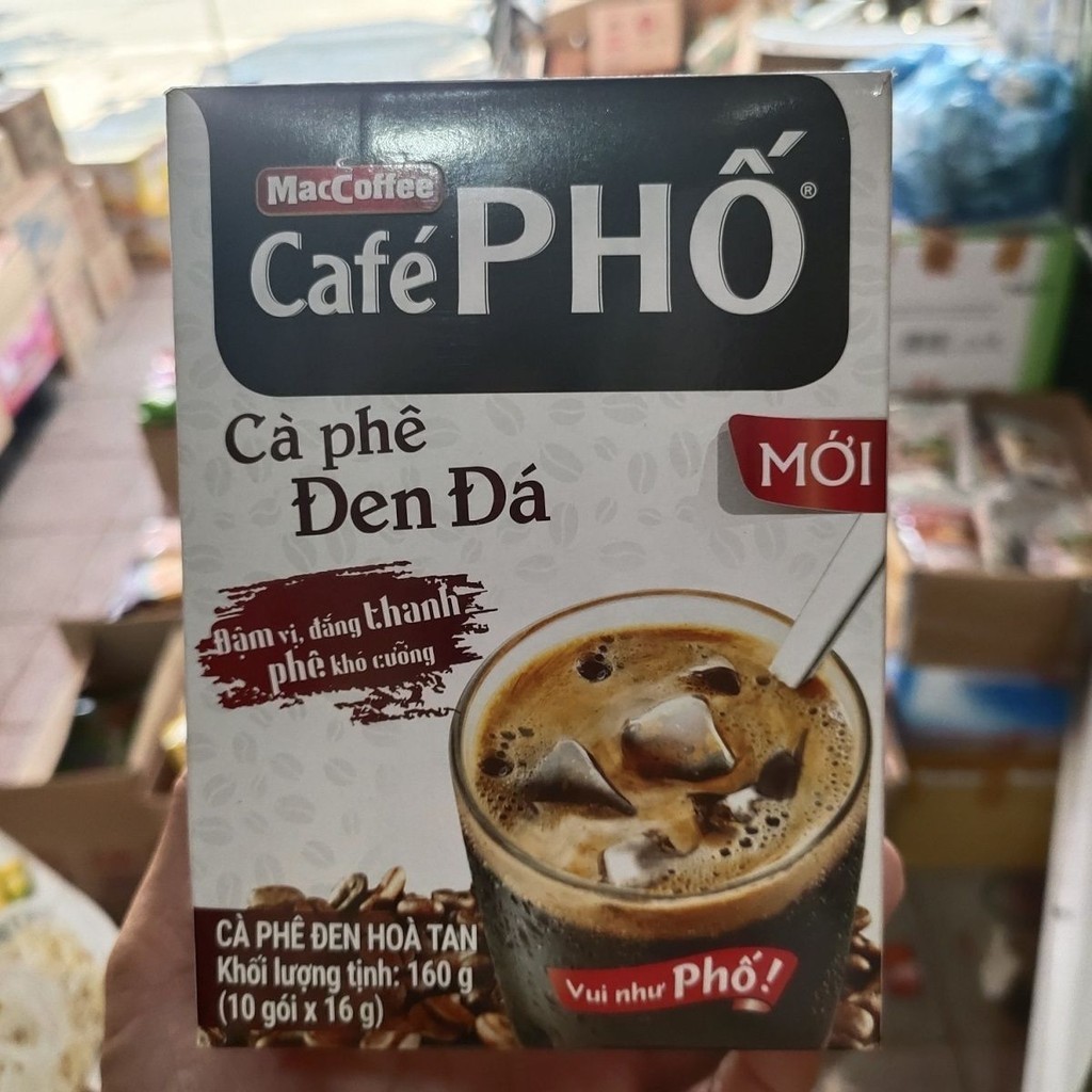 越南代購🇻🇳 咖啡Cafe pho ca phe den da盒裝 10袋160g速溶黑咖啡