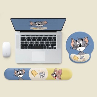 貓和老鼠鼠標墊 滑鼠墊護腕 卡通湯姆貓和老鼠杰瑞鼠標墊護腕墊桌墊鍵盤手托枕防滑辦公室情侶 3D滑鼠墊 減壓護腕墊