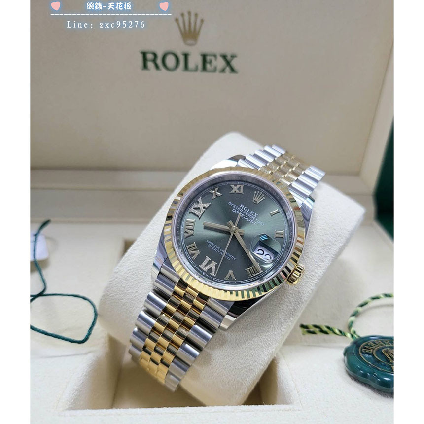 Rolex 勞力士 126233 半金 綠色面 原廠鑽石刻度 Datejust 36Mm 21年 126234腕錶