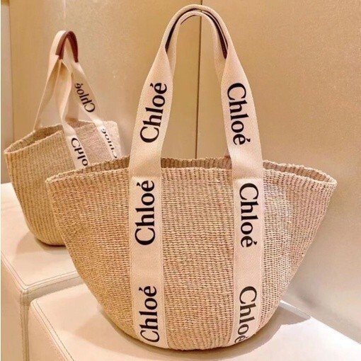 CHLOE 蔻依 2021 春夏新款 woody tote 藤籃包 草編包 托特包 藤編包 編織包