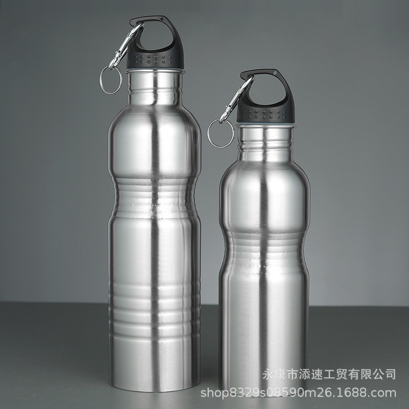 戶外大容量運動水壺 單層不銹鋼水杯 跨境亞馬遜美式異形大口瓶