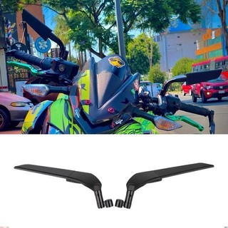 適用YAMAHA KAWASAKI HONDA SUZUKI機車改裝定風翼反光鏡機車後照鏡&