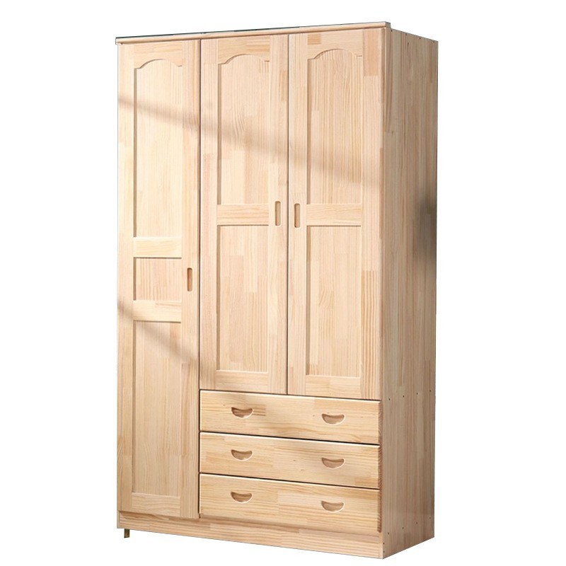 【來又來】實木衣櫃傢用全實木對開門大衣櫃臥室收納櫃子特價純木闆衣櫃廠傢