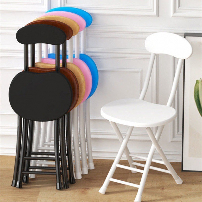 折疊椅子凳子便攜家用餐椅現代簡約靠背椅時尚創意圓凳椅子擺攤椅
