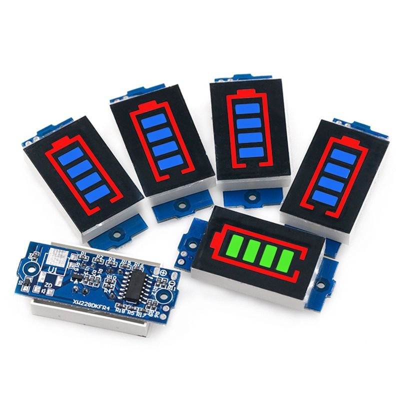 🔥熱銷🔥鋰電池組電量指示燈闆 蓄電動車電瓶顯示器模塊3.7V 12/36/48/60V