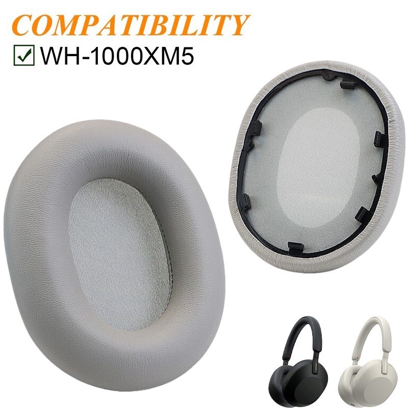 ▶♗1 對替換耳罩適用SONY WH-1000XM5 (WH1000XM5) 消噪耳機 小羊皮/冷卻凝膠/蛋白皮多種材質