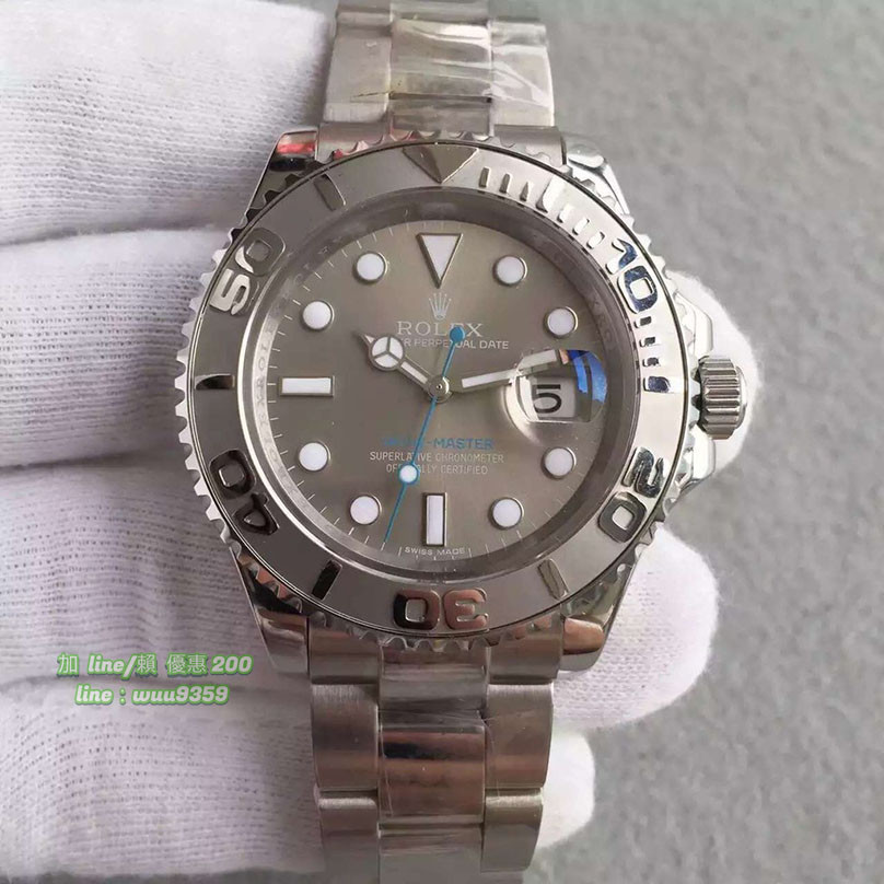 勞力士 腕錶 Rolex 手錶 超級遊艇名 shi116622銀盤YM 3135全自動瑞士機芯 冰藍夜光 男士腕錶精品錶
