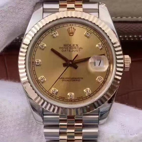 Rolex勞力士潛航者男士腕錶 潮流時尚防水日曆機械手錶 男116233G 瑞士機芯 金色錶鏈 黃金錶特價*出售機械機芯