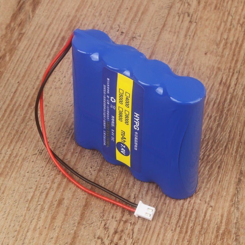 【現貨】電池組7.4V四節18650鋰電池組一字橫排兩串兩并組裝帶線保護板音響電池