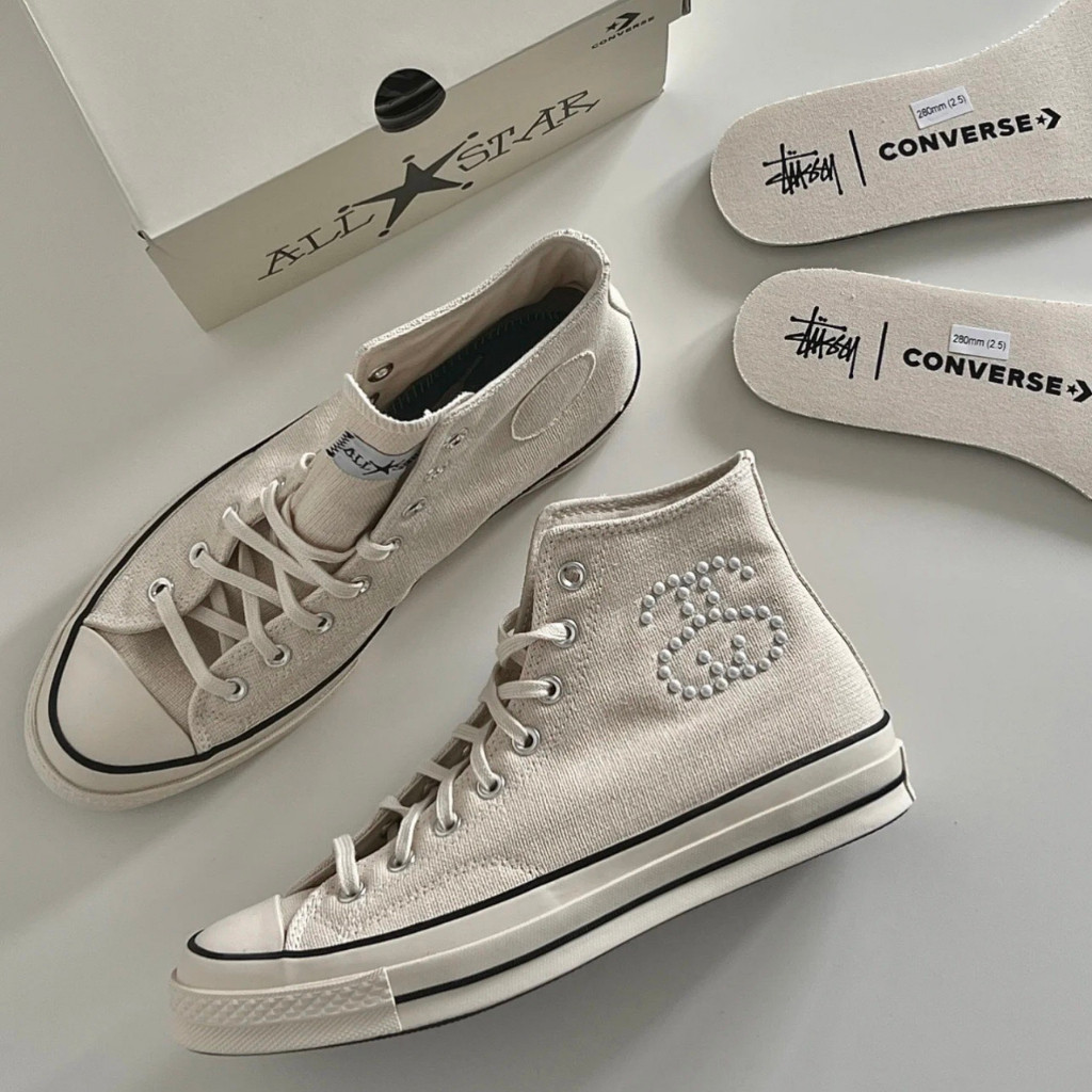 【正品】Stüssy x Converse Chuck 70 高筒 奶茶珍珠 A02051C