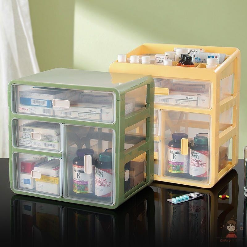 家用藥箱家庭裝小收納盒抽屜式大容量藥品藥物醫療包的急救醫藥箱