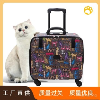 貓包外出便攜寵物拉桿箱透氣狗包大容量寵物用品貓狗旅行大號背包 1STJ