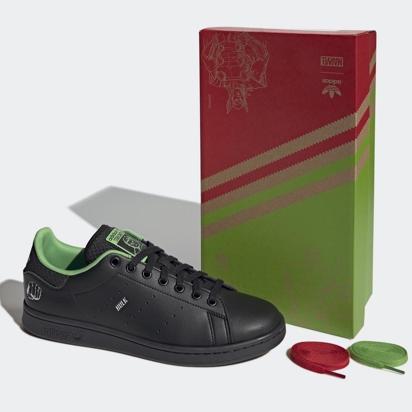 ADIDAS ORIGINALS STAN SMITH 漫威 綠巨人浩克 雷神索爾 運動鞋 GZ5993 黑 男鞋