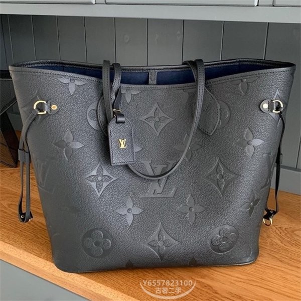 二手便宜出 LV 路易威登 NEVERFULL 中號 手提包 購物袋 托特包 黑色經典款 媽咪包 子母包 M45685