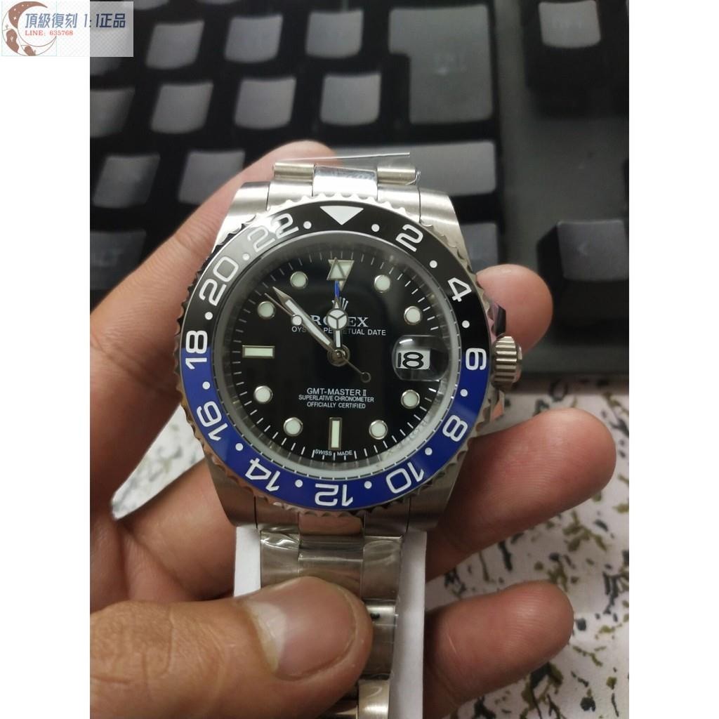 高端 ROLEX勞力士GMT藍黑框116710BLNR陶瓷圈11671男士腕錶